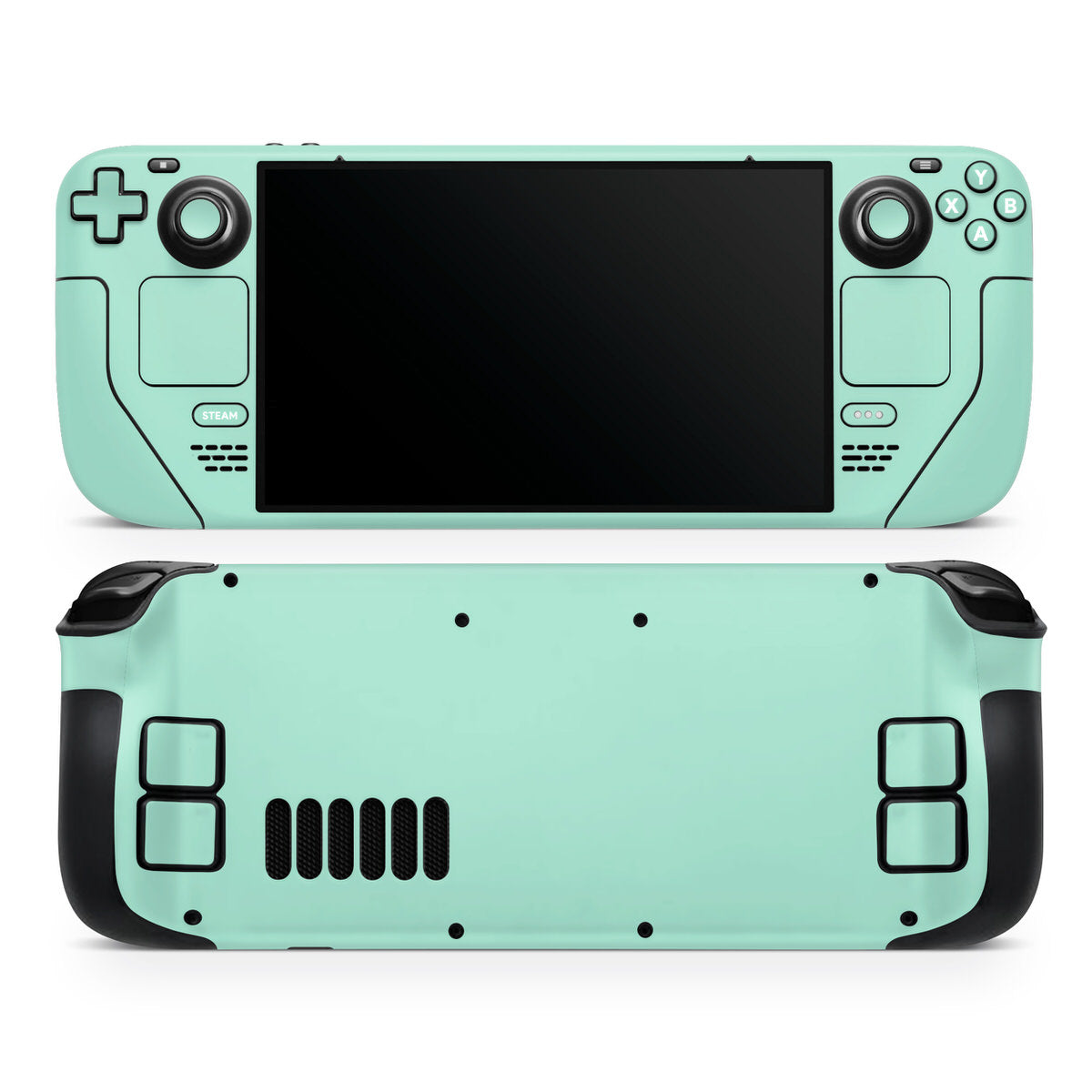 mint green valve steam deck oled skin cover