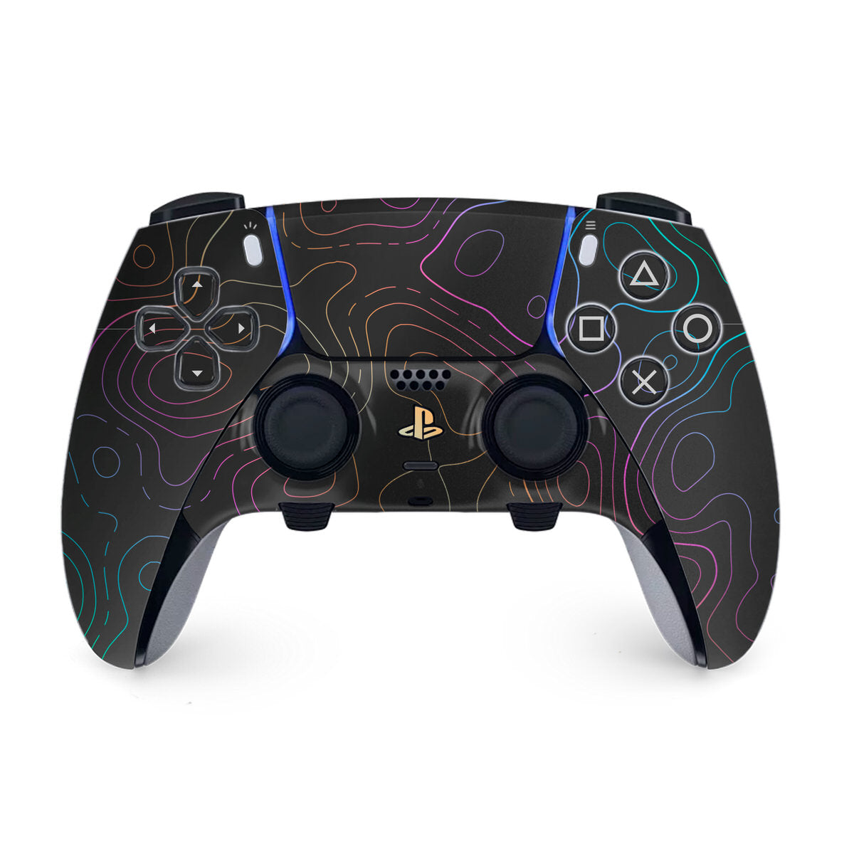 anodized topographic ps5 dualsense edge controller skin