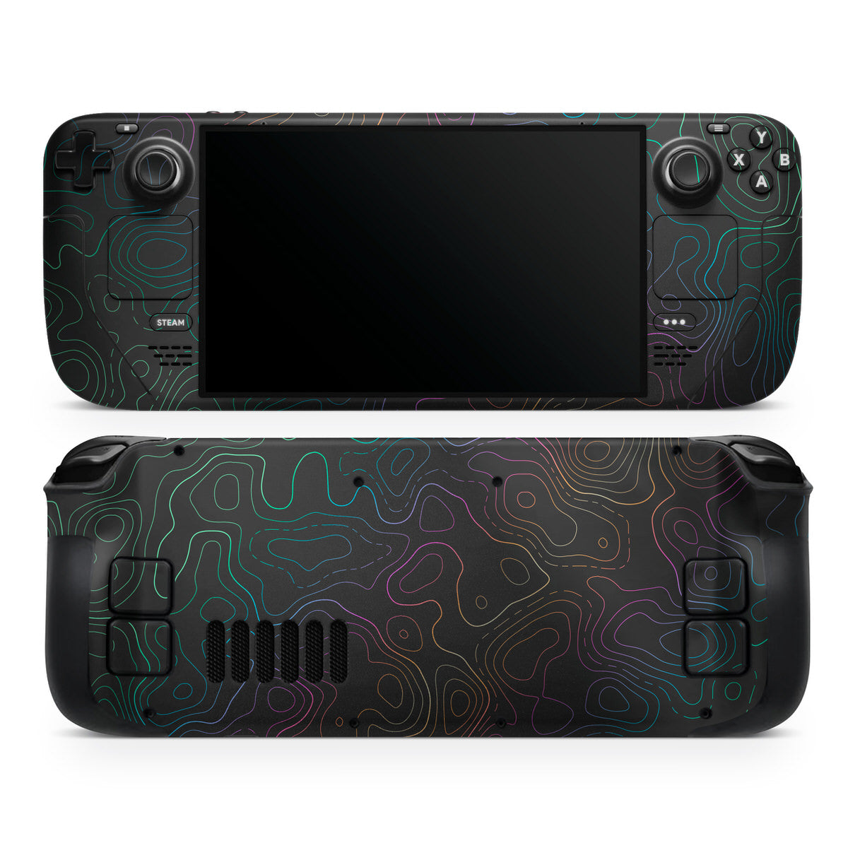 anodized topographic steam deck oled skin