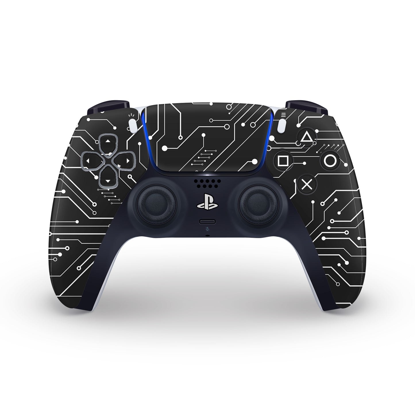 black cybernetic ps5 controller skin