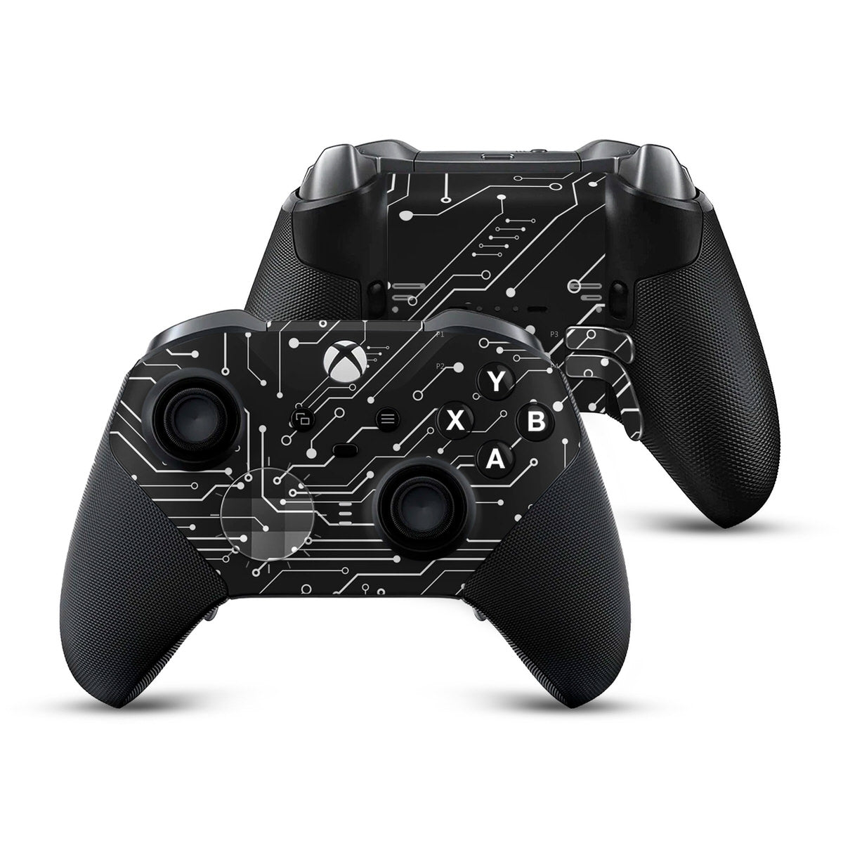 black cybernetic xbox elite series 2 controller skin