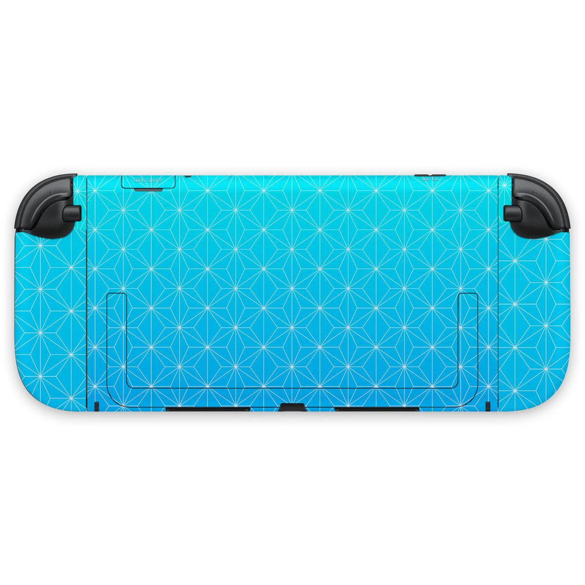 blue asanoha nintendo switch 2 console & joycon decal skins