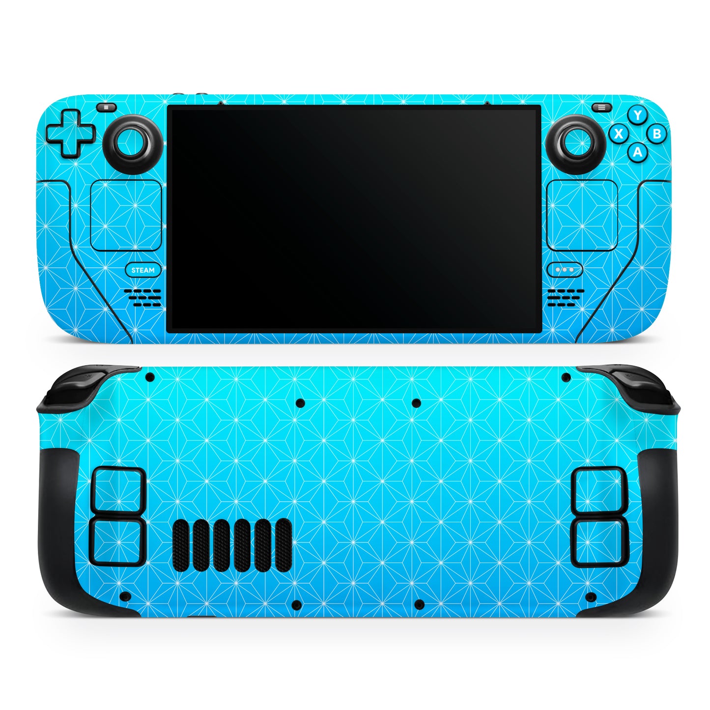 blue asanoha steam deck skin