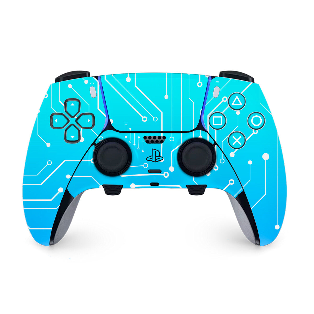 Blue Cybernetic PS5 DualSense Edge Controller Skin