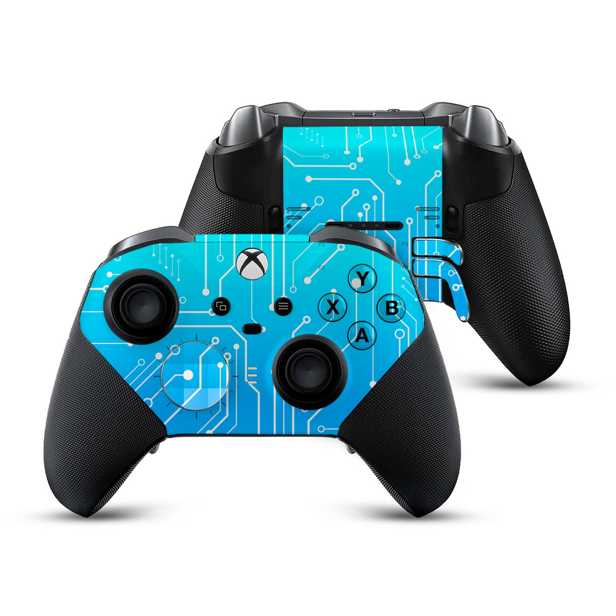 blue cybernetic xbox elite series 2 controller skin