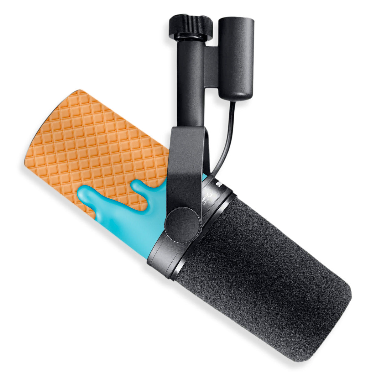 blue ice cream shure sm7b microphone skin