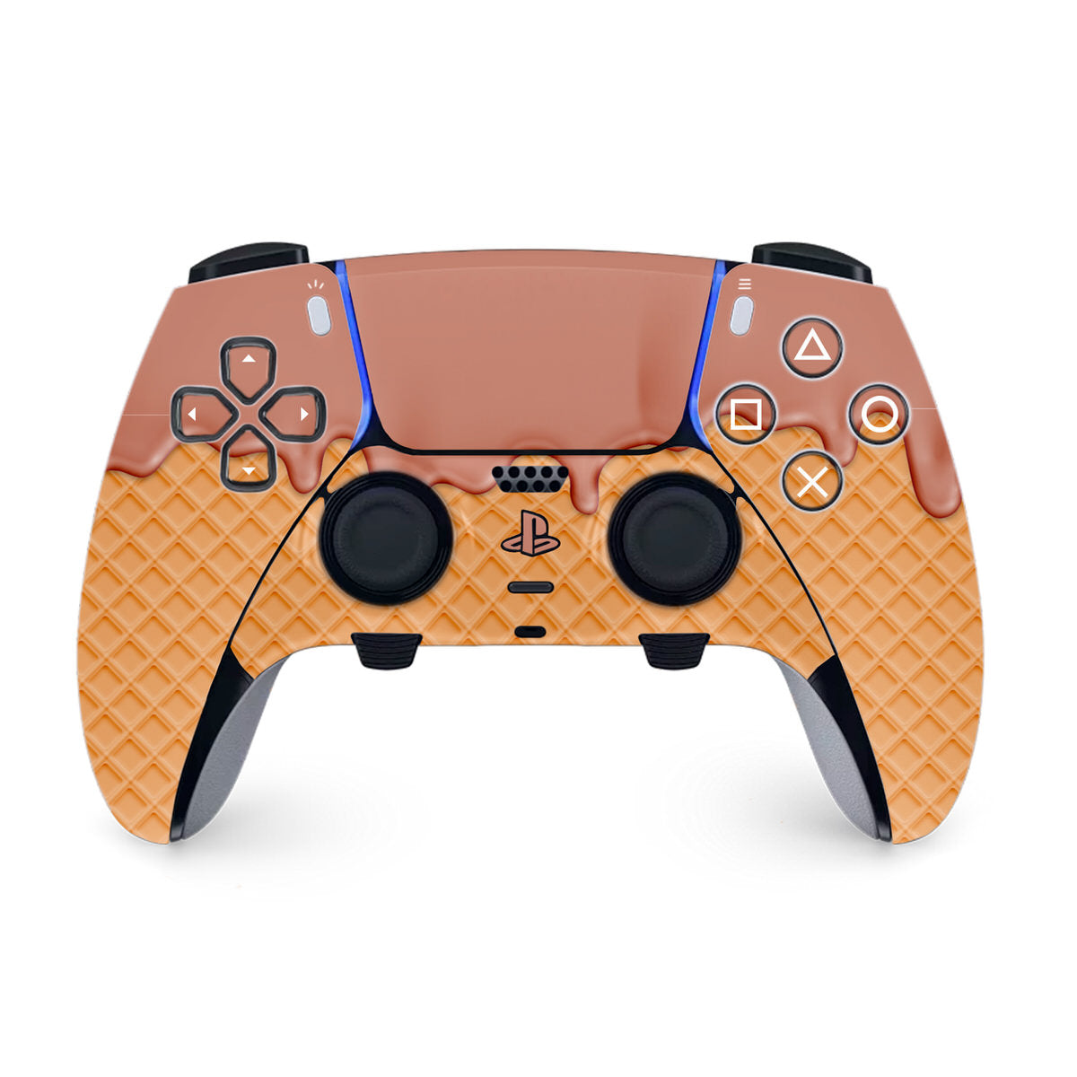 brown ice cream ps5 dualsense edge controller skin
