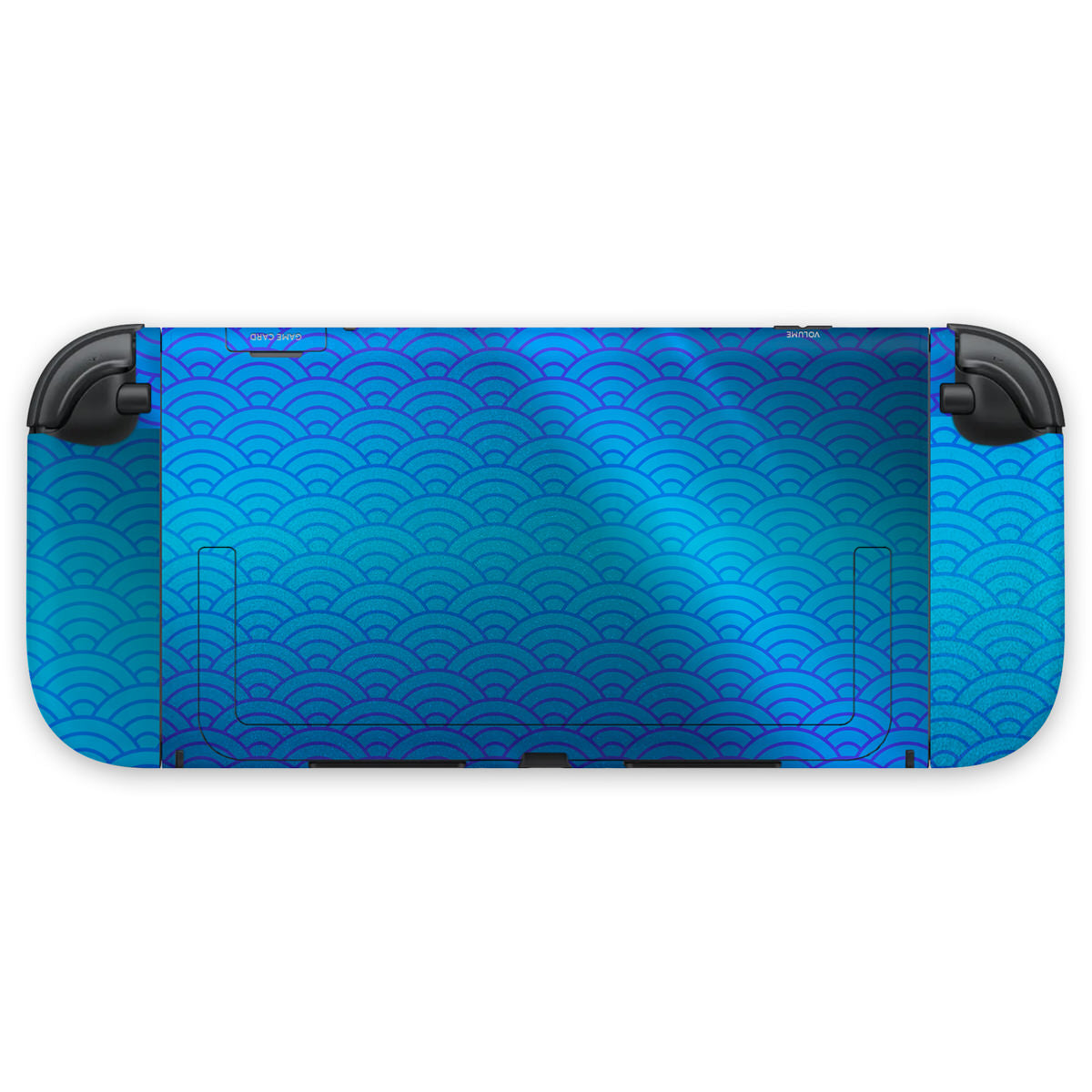 cobalt seigaiha waves nintendo switch 2 console & joycon skins
