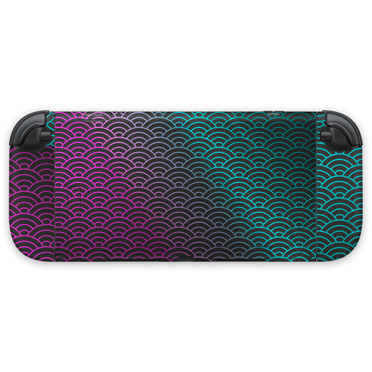 cyber seigaiha waves nintendo switch 2 console & joycon skin
