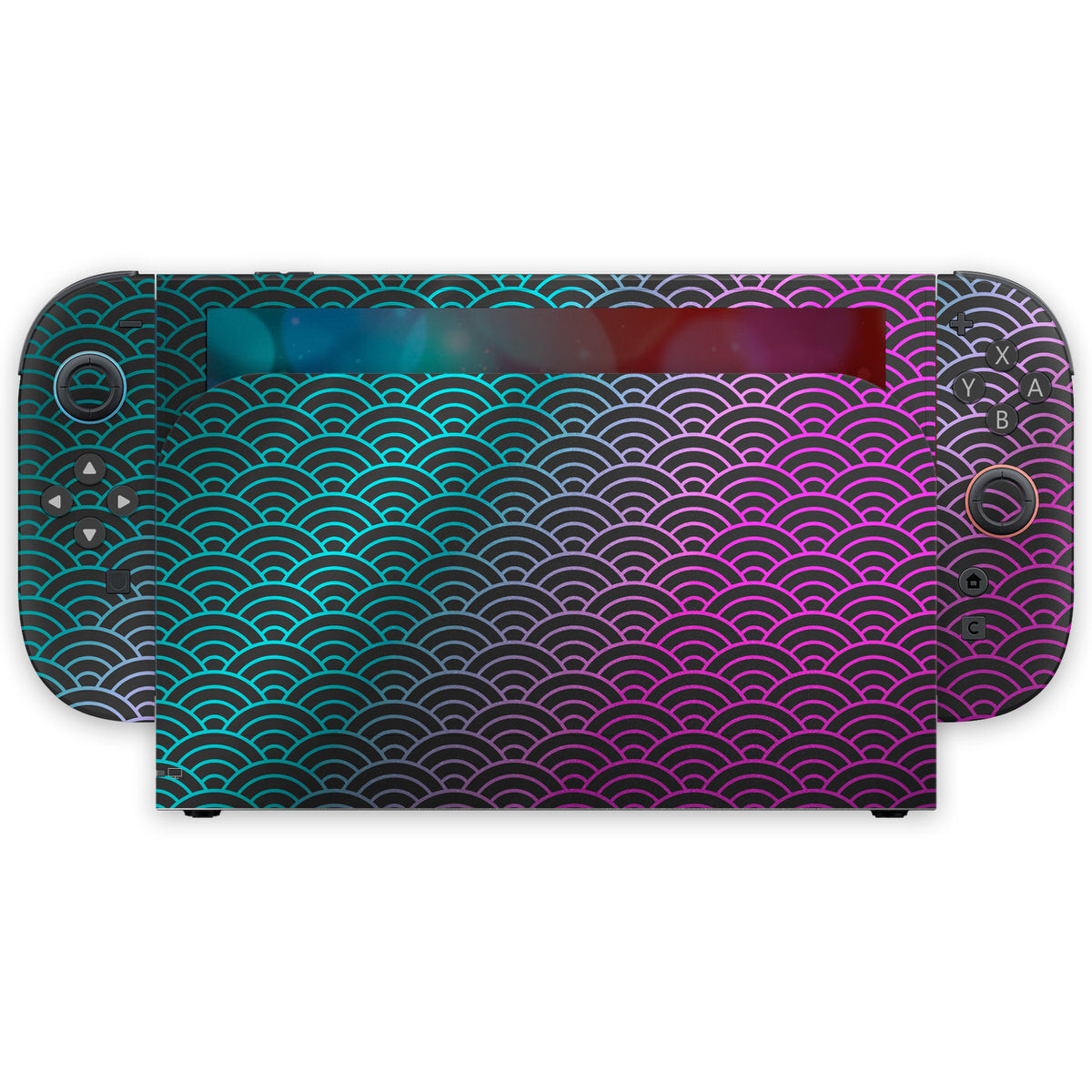 cyber seigaiha waves nintendo switch 2 skin