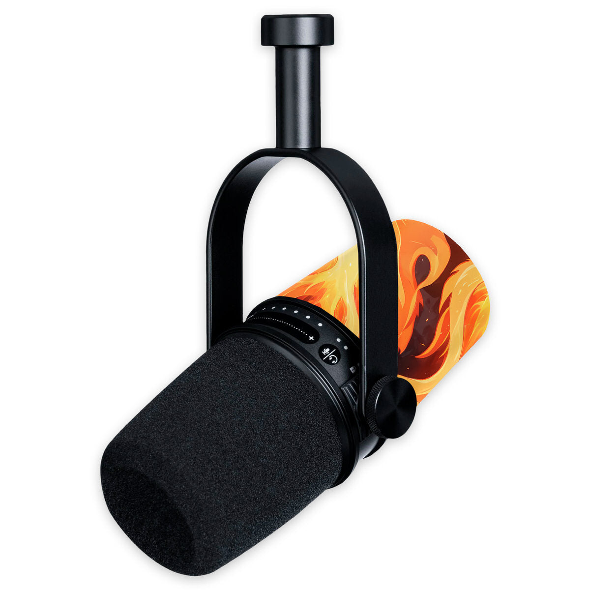 fire type shure mv7 microphone skin
