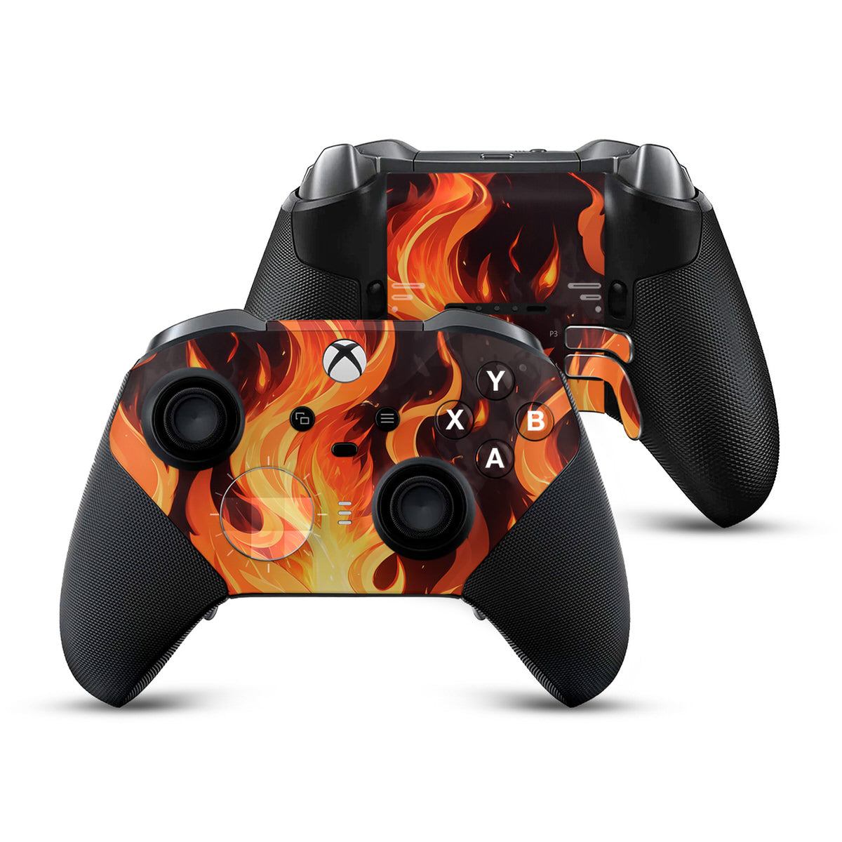 fire type xbox elite series 2 controller skin