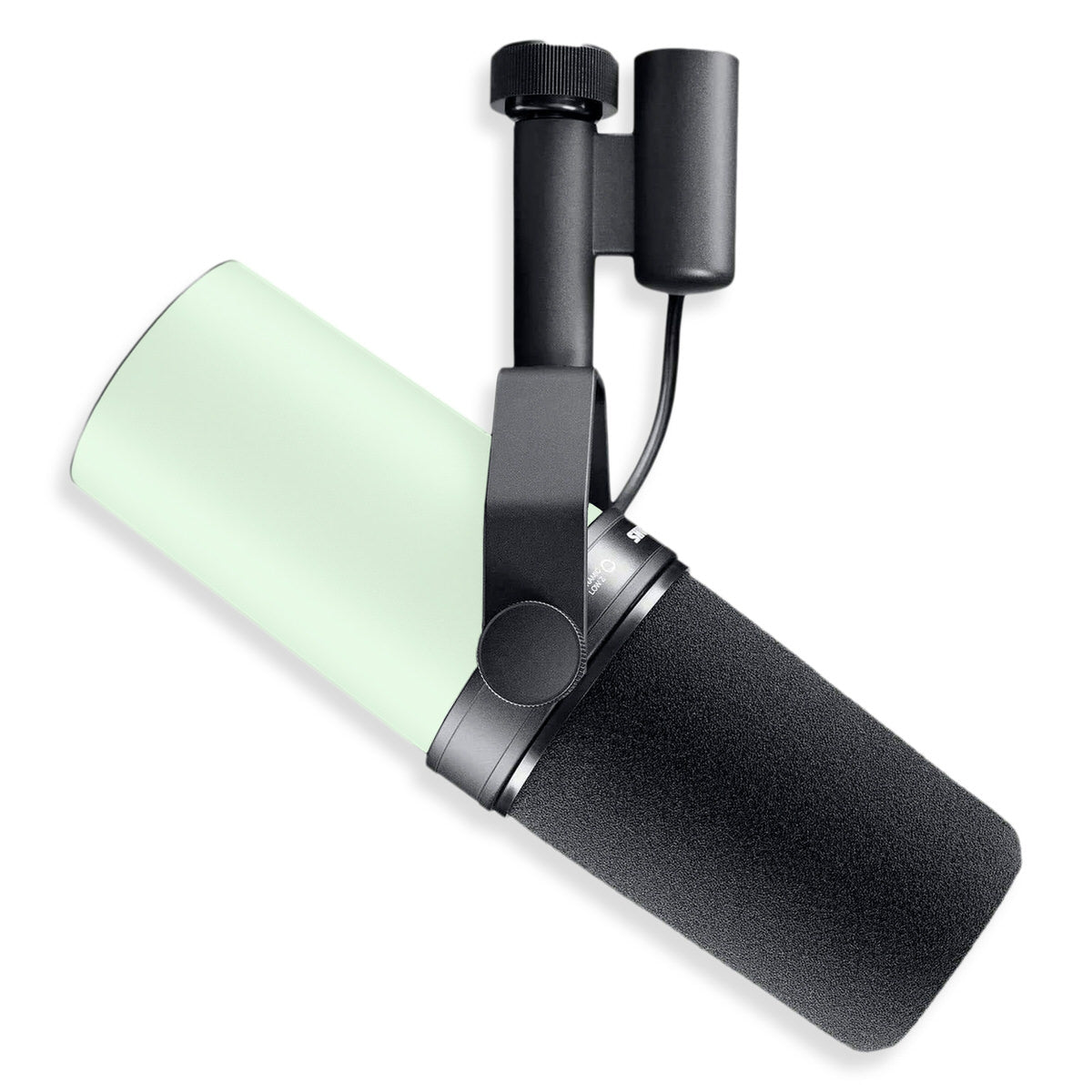 frozen green shure sm7b microphone skin