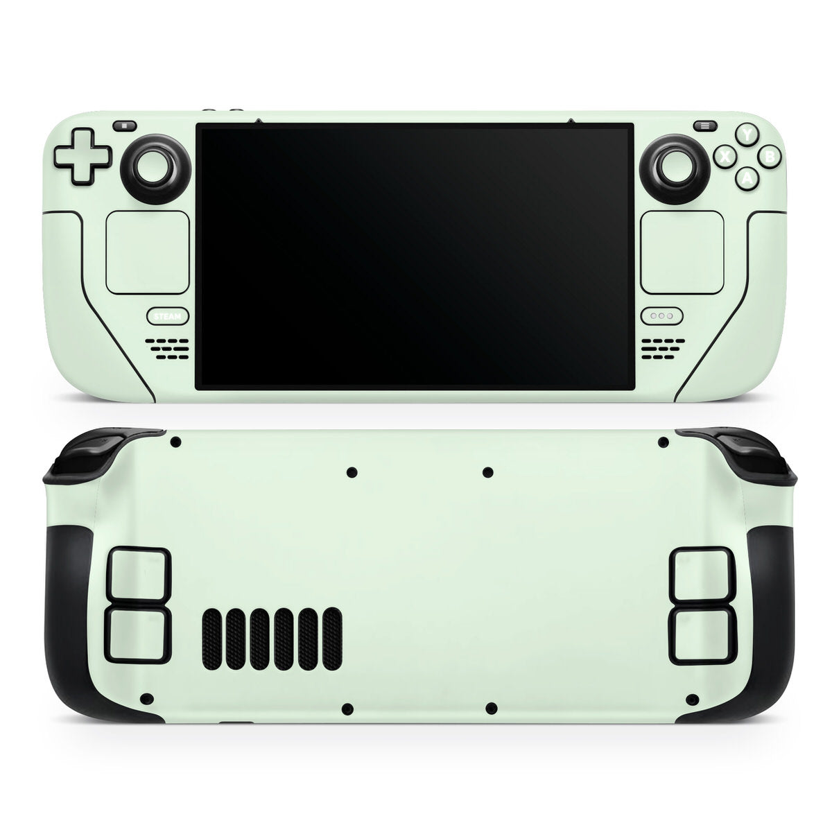 frozen green steam deck oled skin