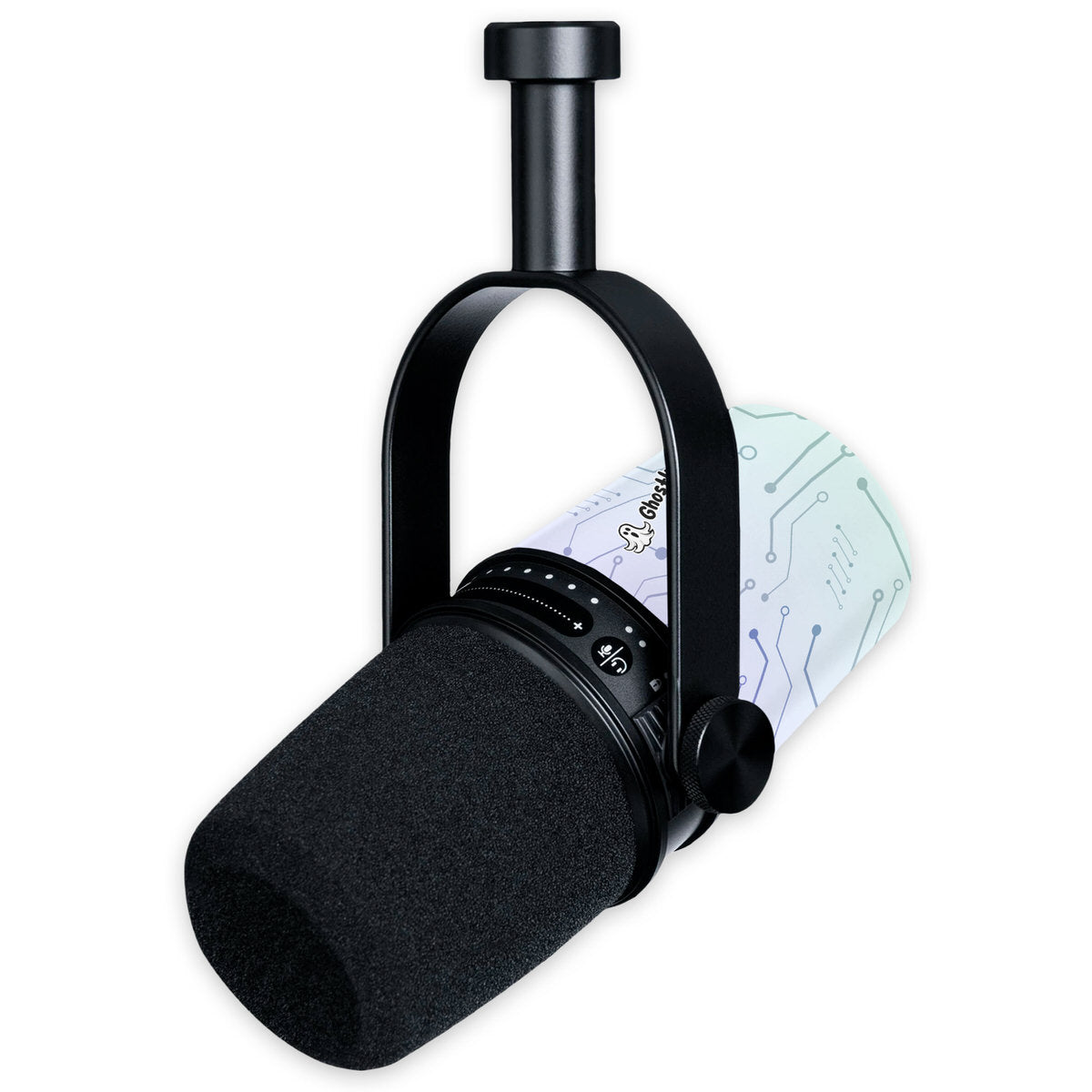 ghostlyguard cybernetic shure mv7 microphone skin