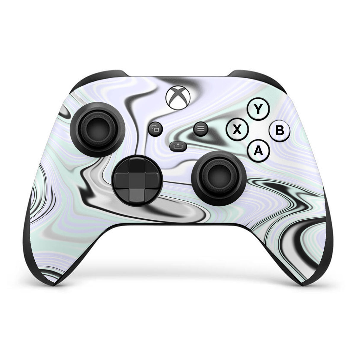 ghostly liquid marble xbox series x controller skin