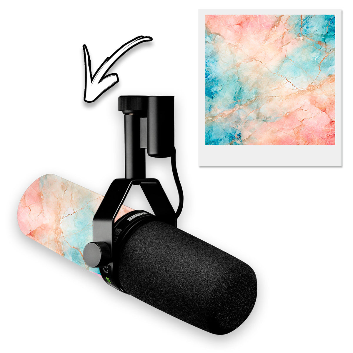 personalized shure sm7db microphone wrap skin