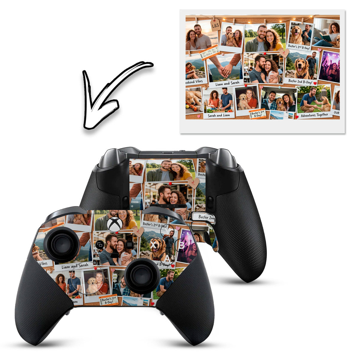 custom xbox elite series 2 controller skin personalized with pictures
