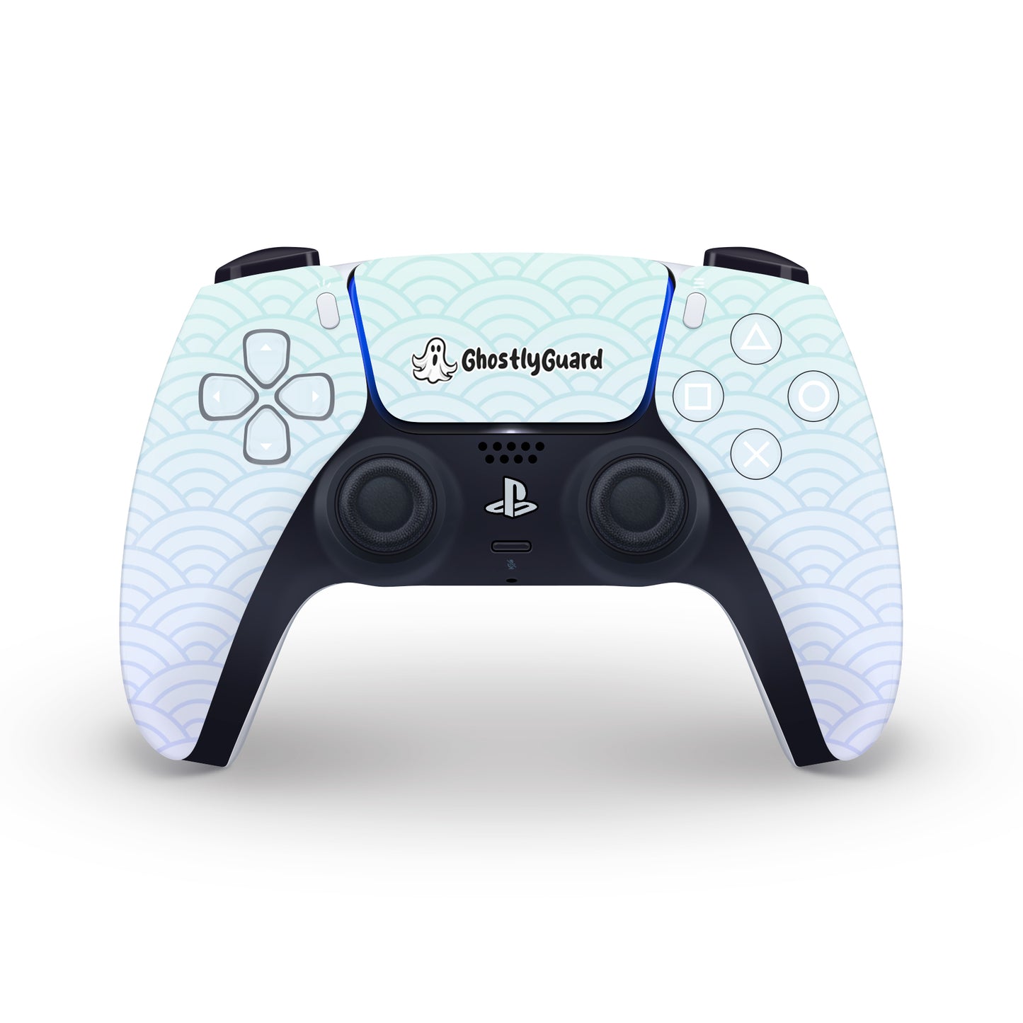 ghostlyguard seigaiha waves ps5 controller skin