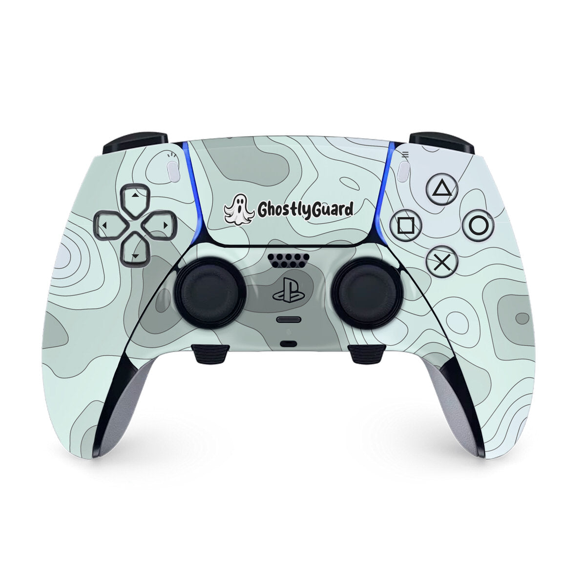 ghostlyguard topographic ps5 dualsense edge controller skin