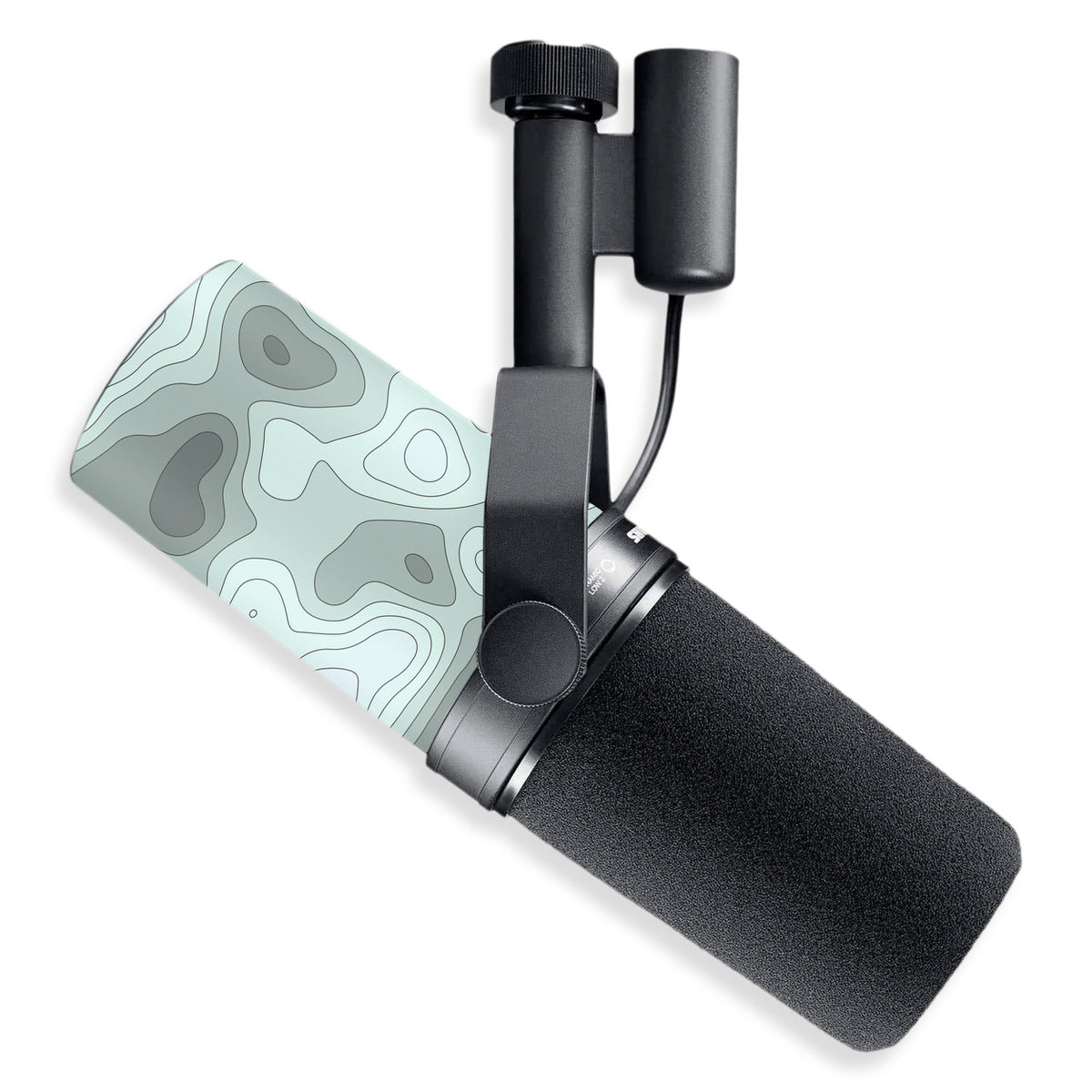 GhostlyGuard Topographic Shure SM7B Microphone Skin