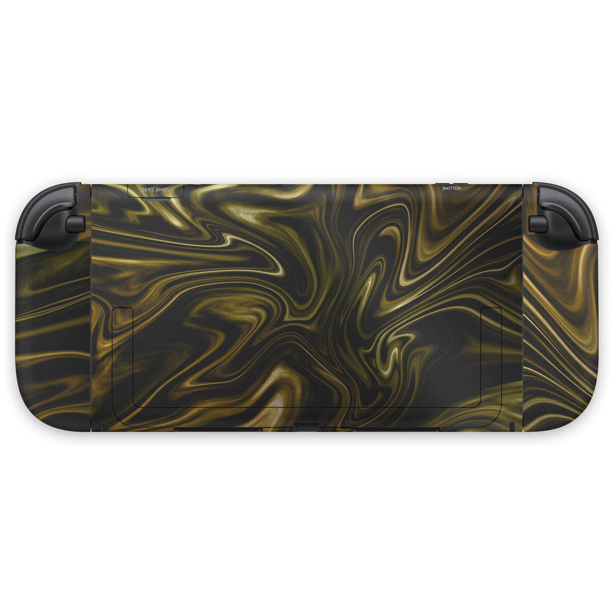 gold liquid marble nintendo switch 2 joycon & console skin