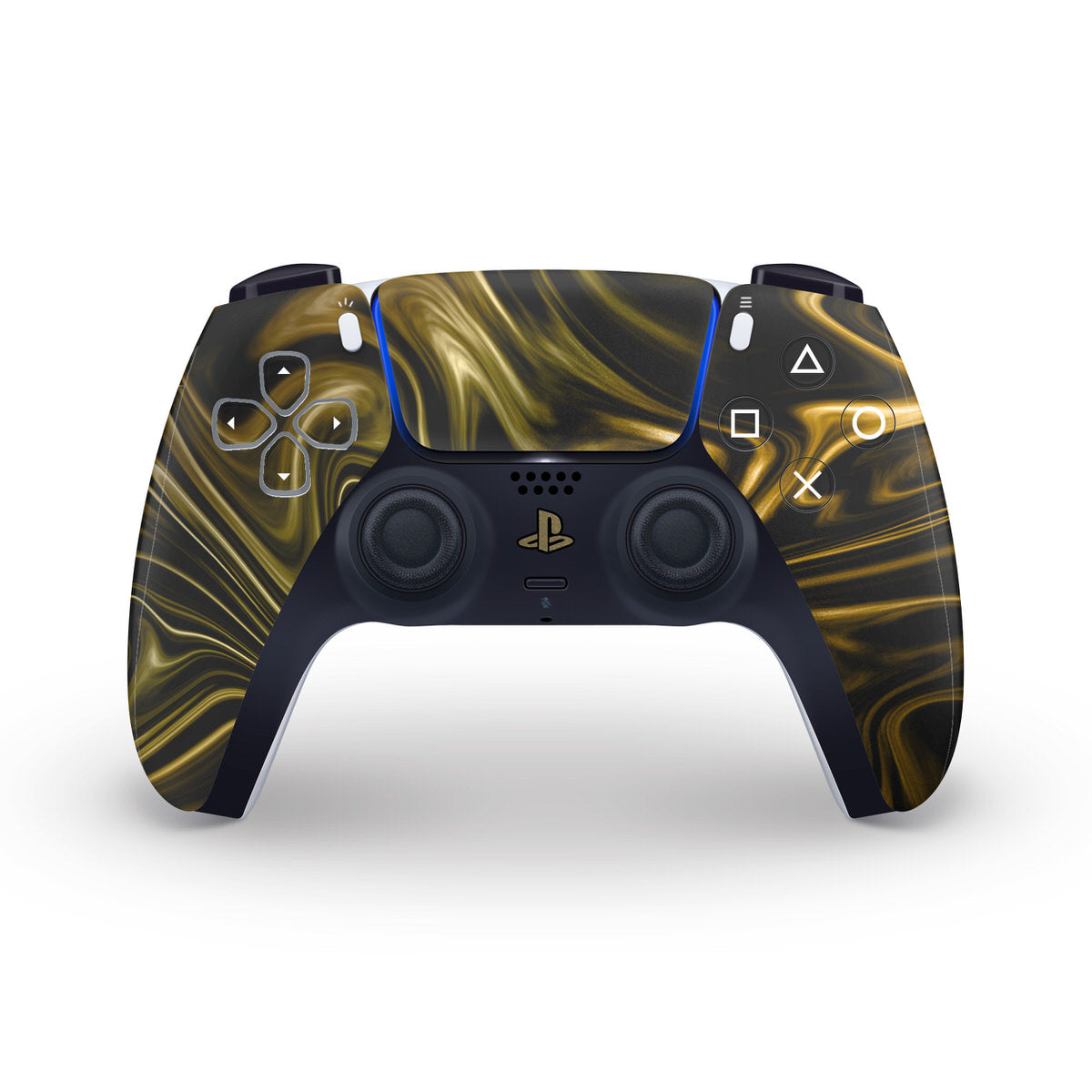 Gold Liquid Marble PS5 Controller Skin