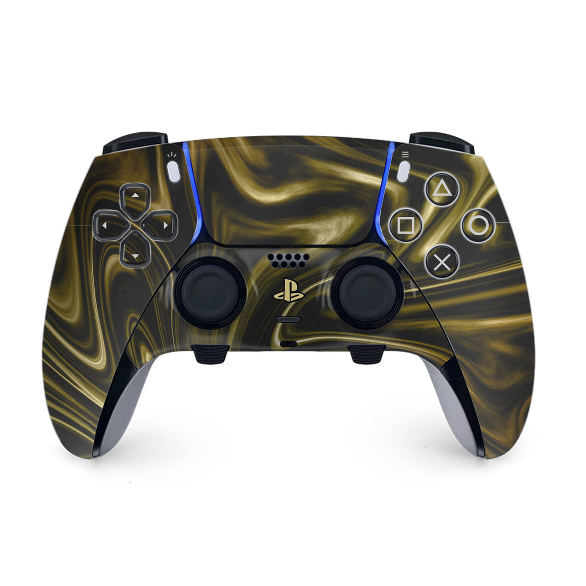 Gold Liquid Marble PS5 DualSense Edge Controller Skin