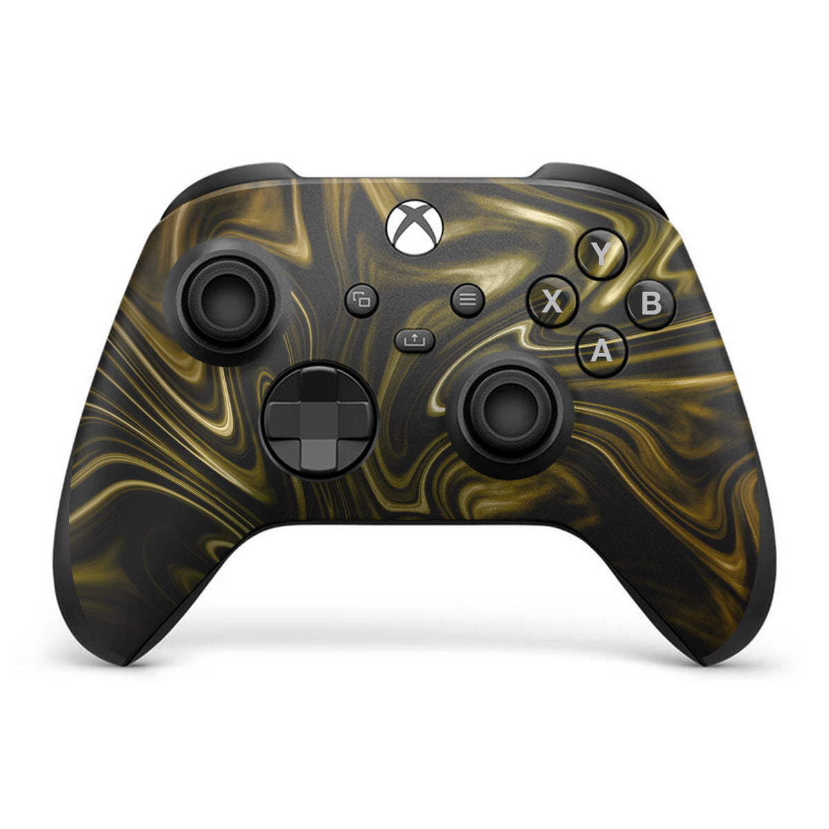 gold liquid marble xbox series x controller skin