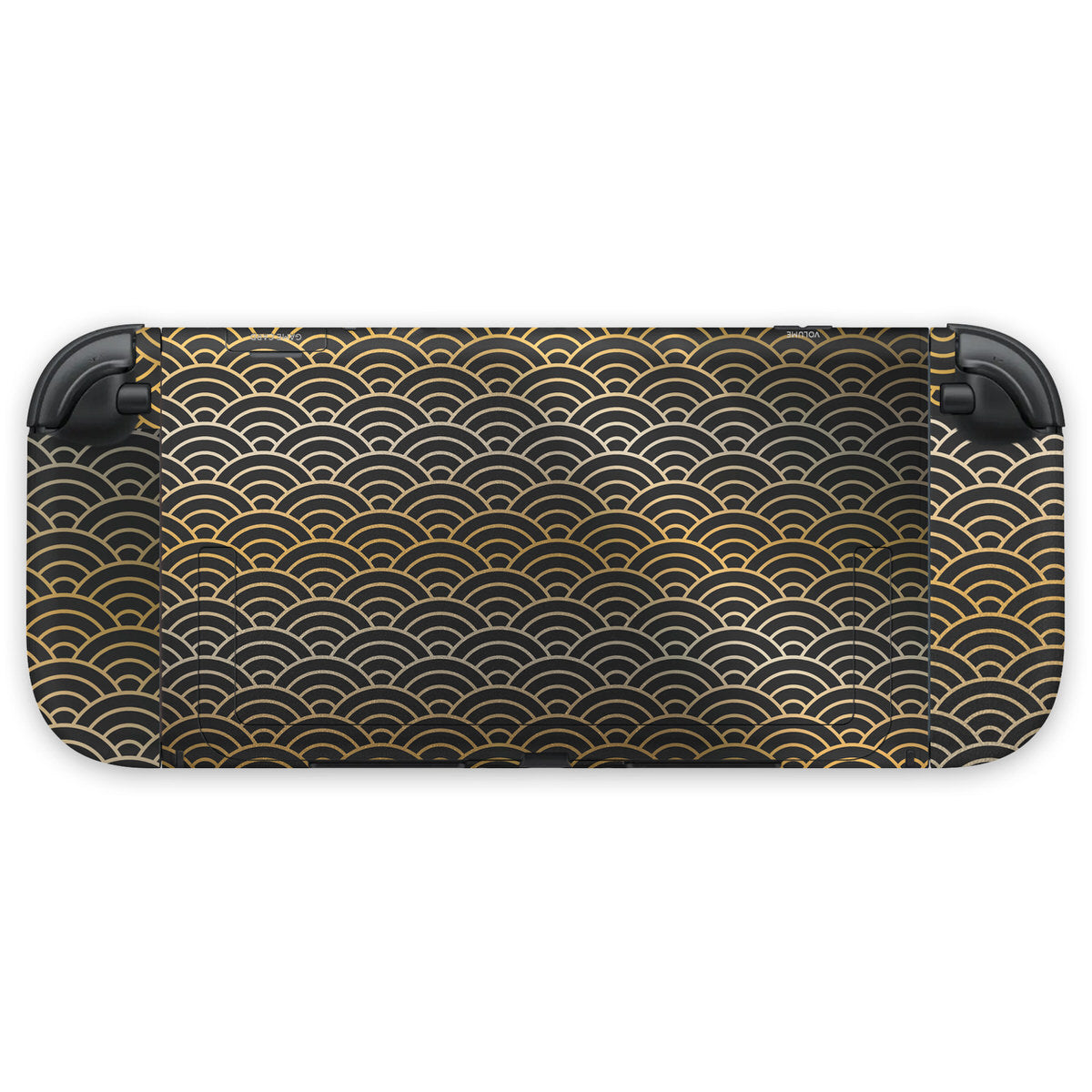 gold seigaiha waves nintendo switch 2 console & joyon skins