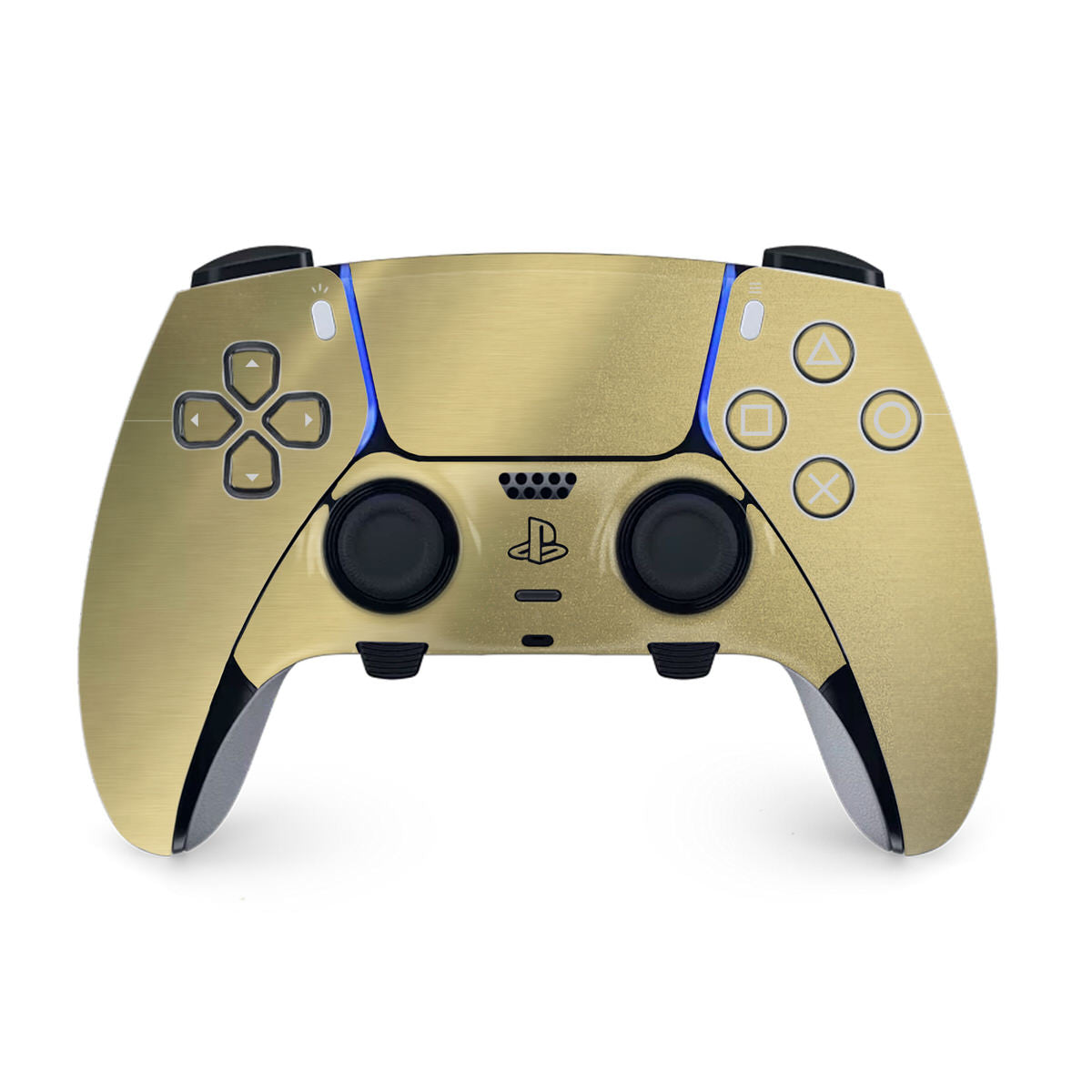 gold steel ps5 dualsense edge controller skin