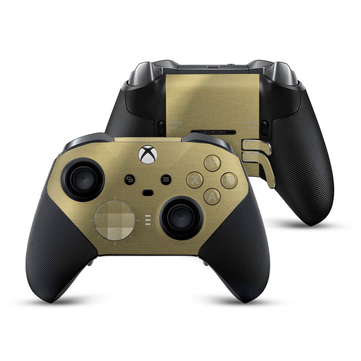 gold steel xbox elite controller series 2 skin