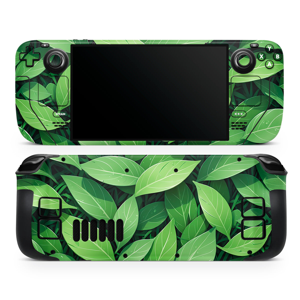 grass type steam deck oled skin