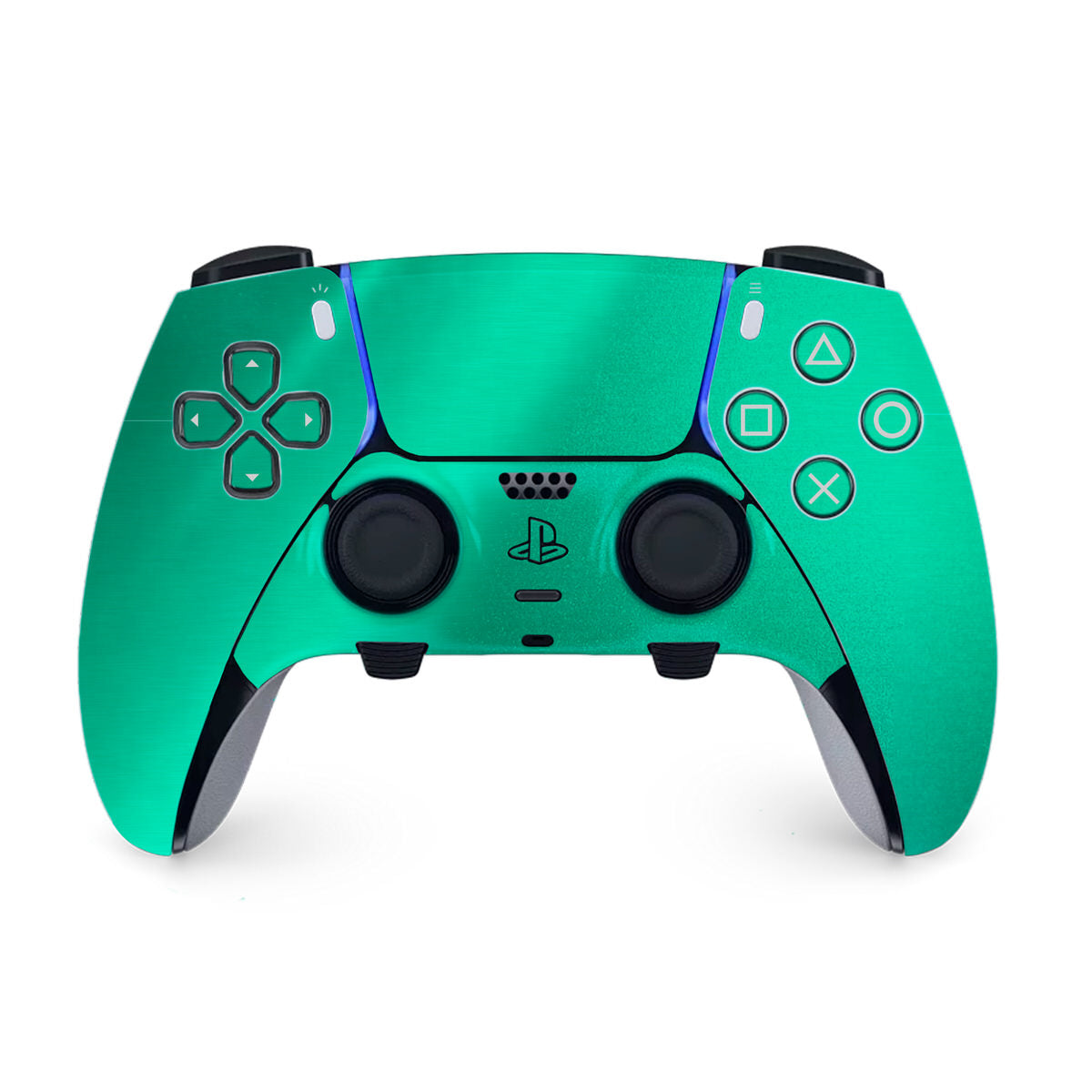green steel ps5 dualsense edge controller skin