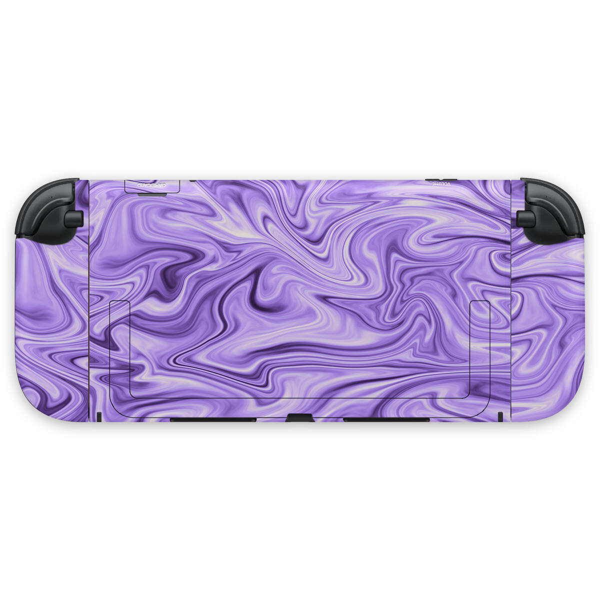 lavender liquid marble nintendo switch 2 console & joycon skin