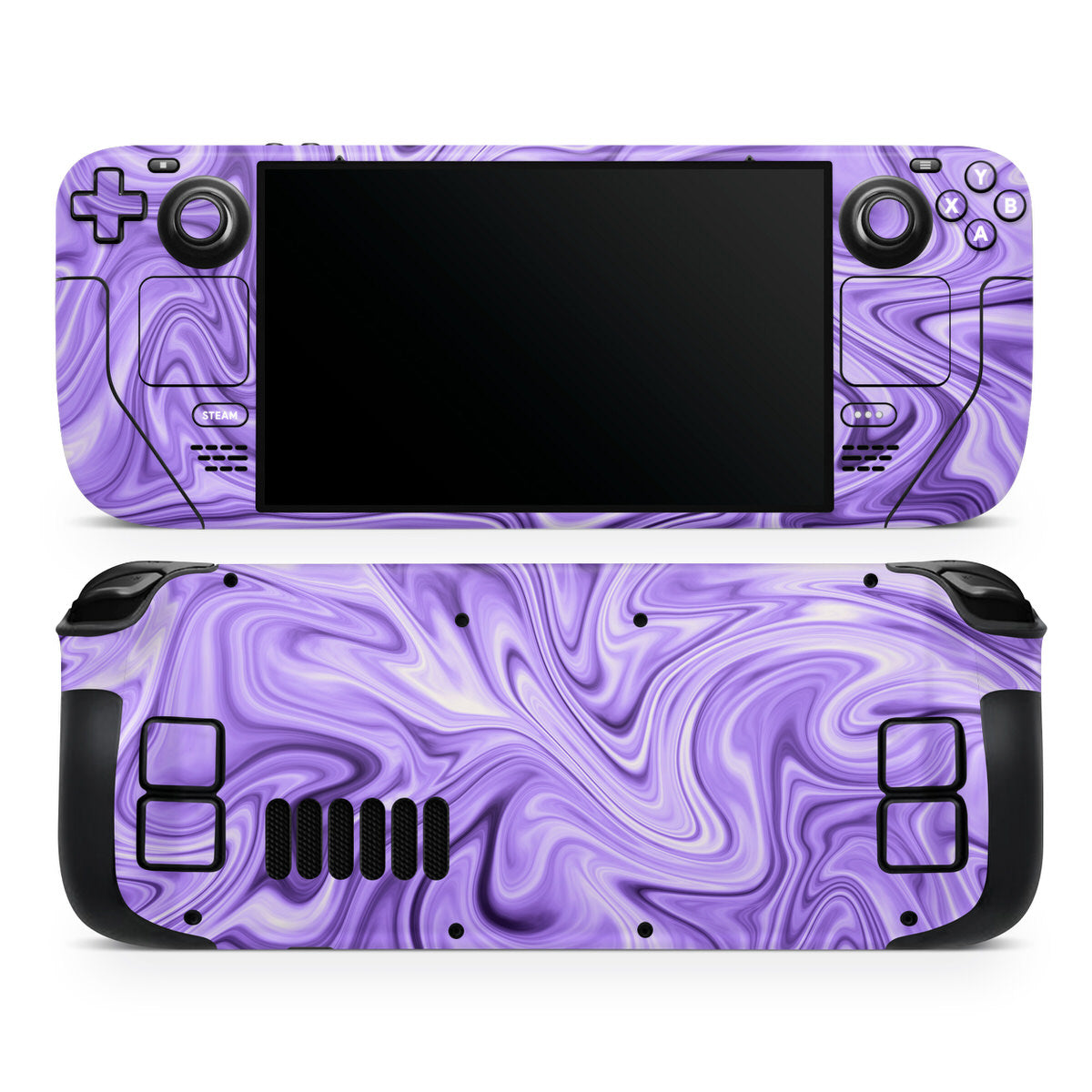 lavender liquid marble steam deck oled skin