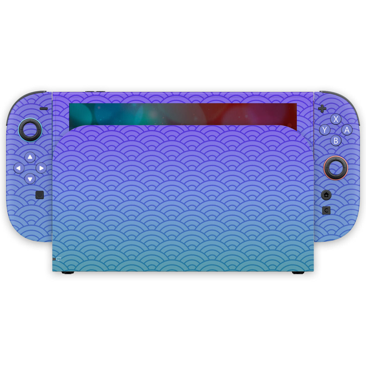 lavender seigaiha waves nintendo switch 2 skin