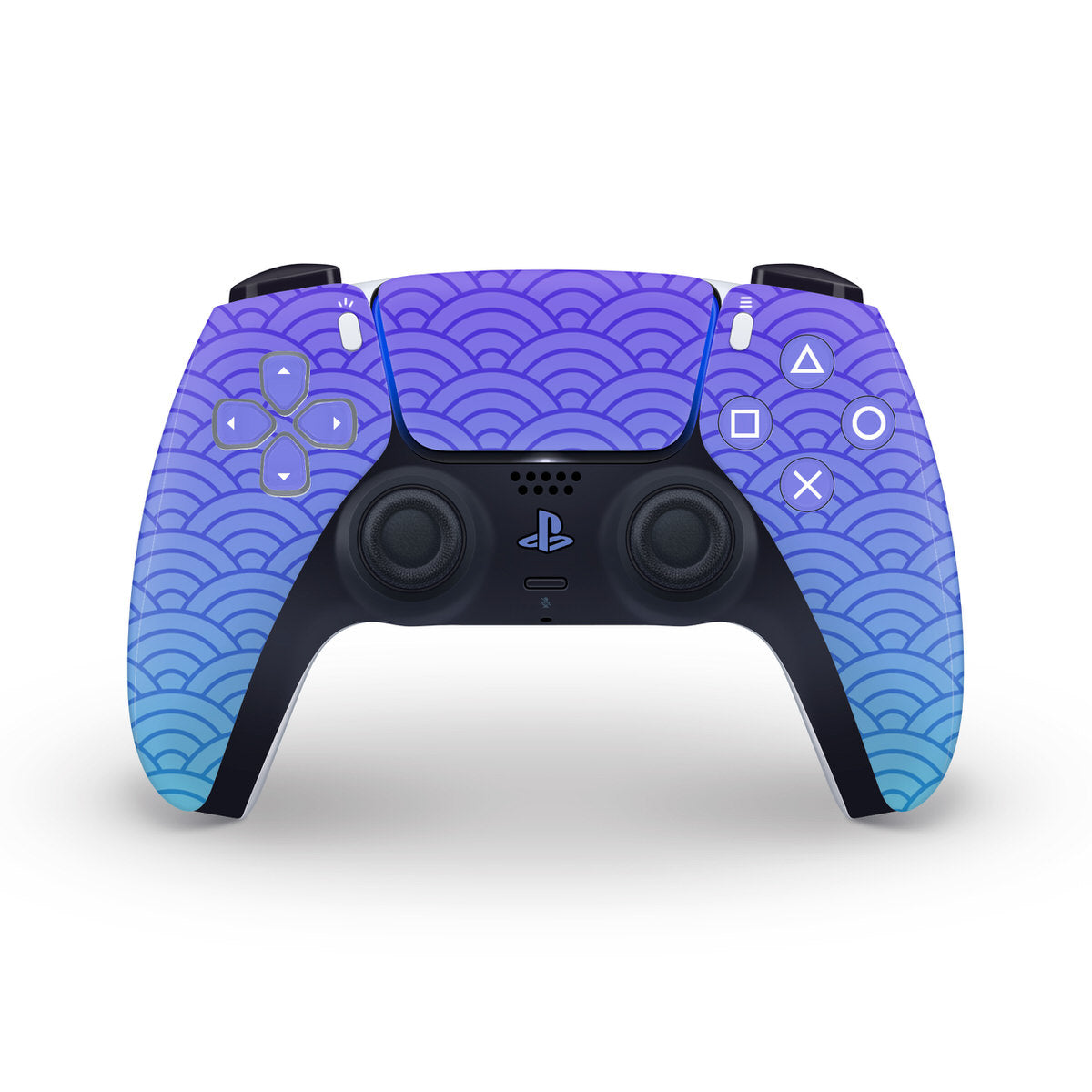lavender seigaiha waves ps5 controller decal skin