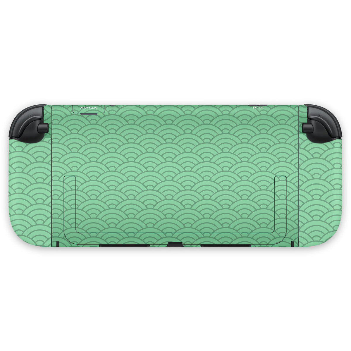 matcha seigaiha waves nintendo switch 2 console & joycon wrap skin