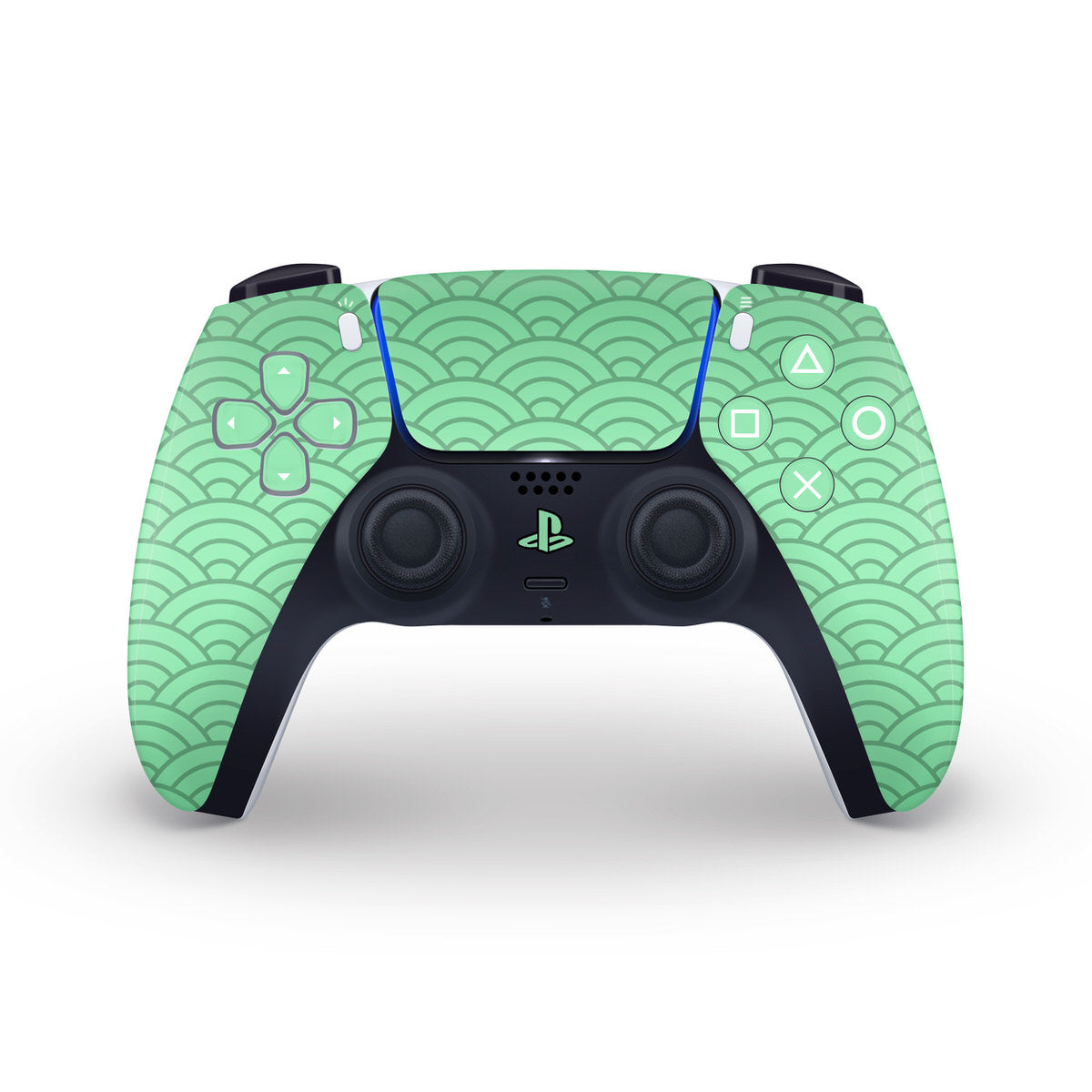 matcha seigaiha waves ps5 controller skin