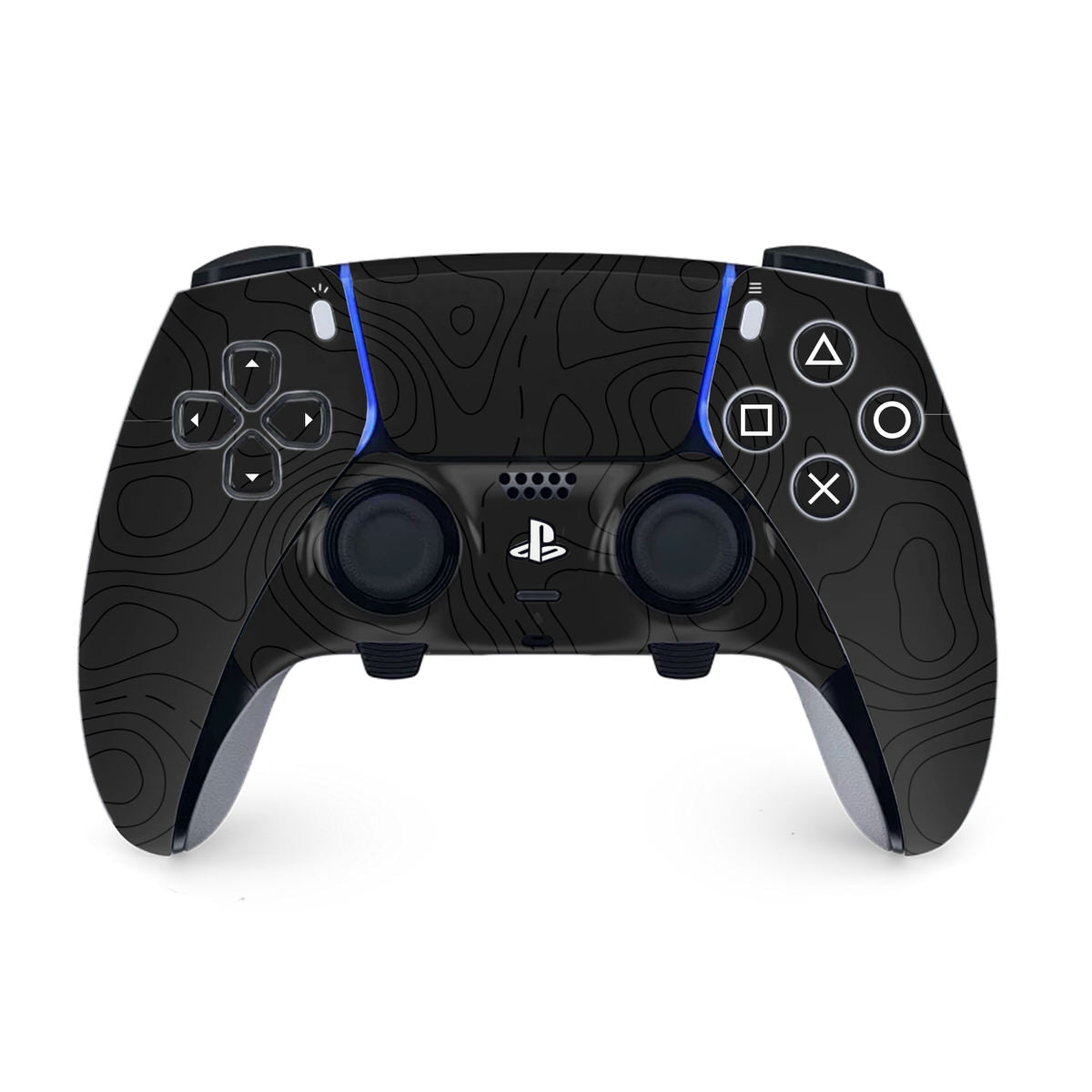 midnight topographic ps5 dualsense edge controller skin