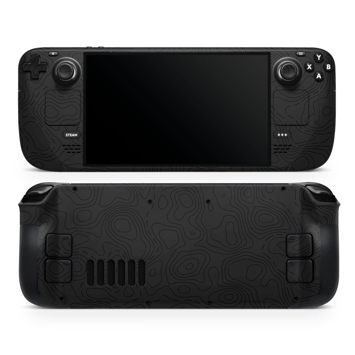 midnight topographic steam deck oled skin