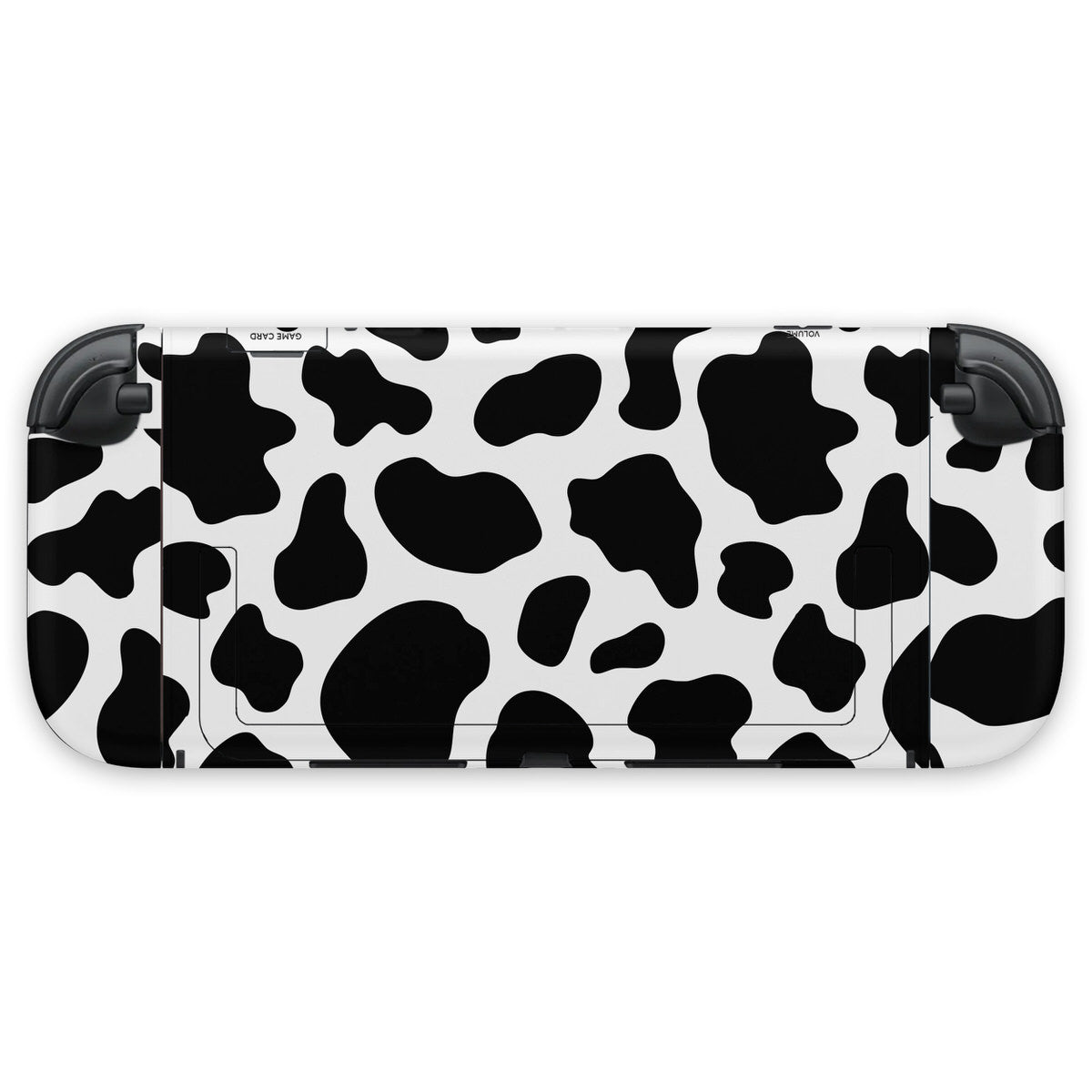 black moo moo nintendo switch 2 cow pattern console & joycon skins