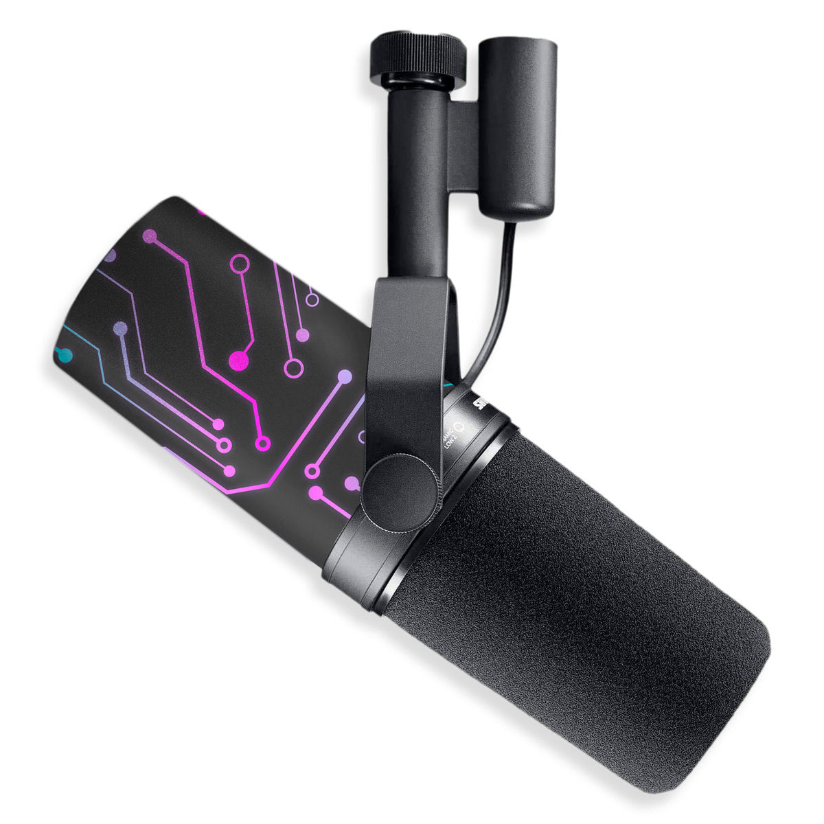 neon cybernetic shure sm7b microphone skin