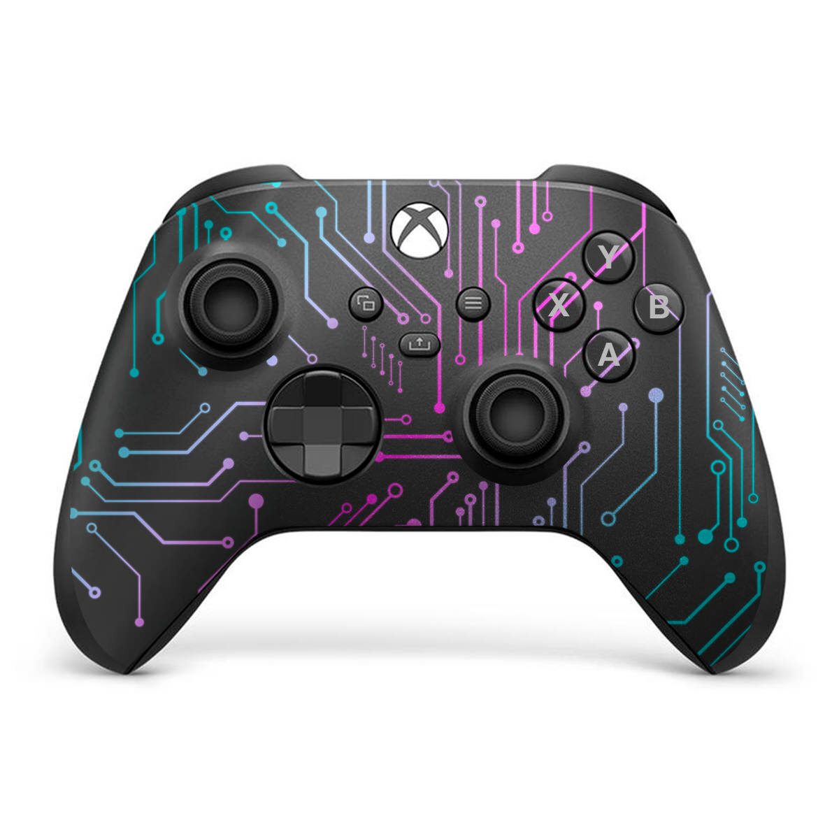 neon cybernetic xbox series x controller skin