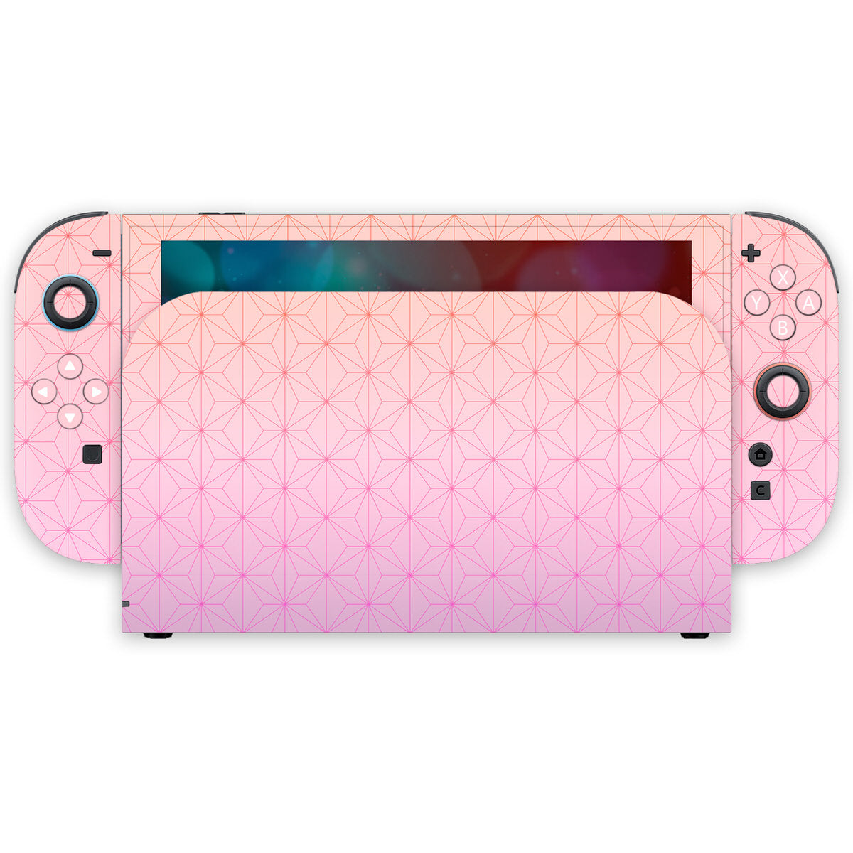 pastel asanoha nintendo switch 2 skin