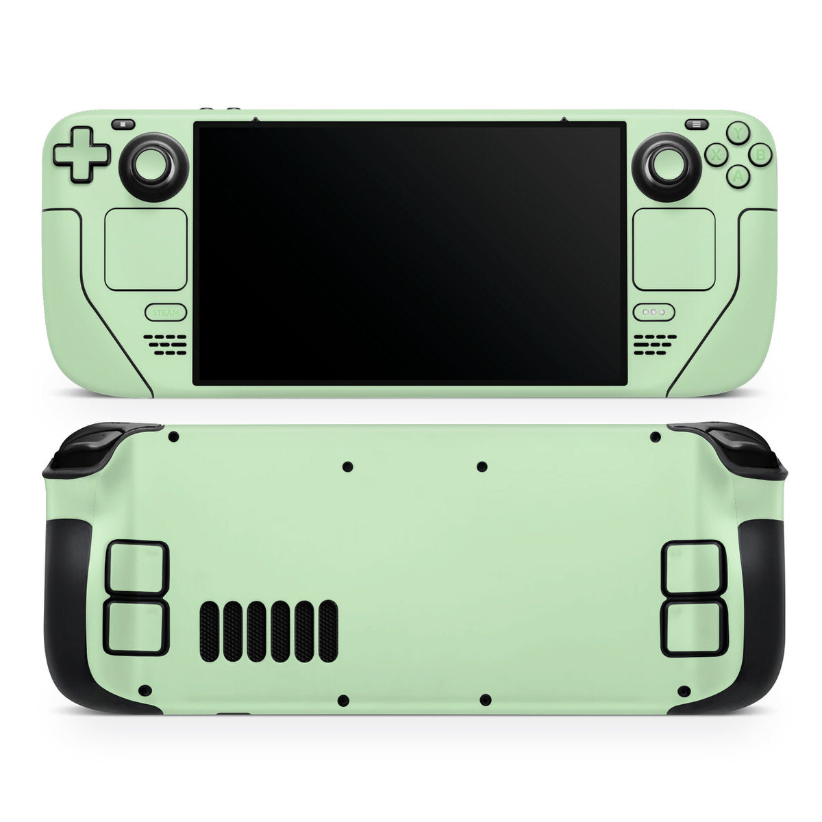 pastel green steam deck oled skin