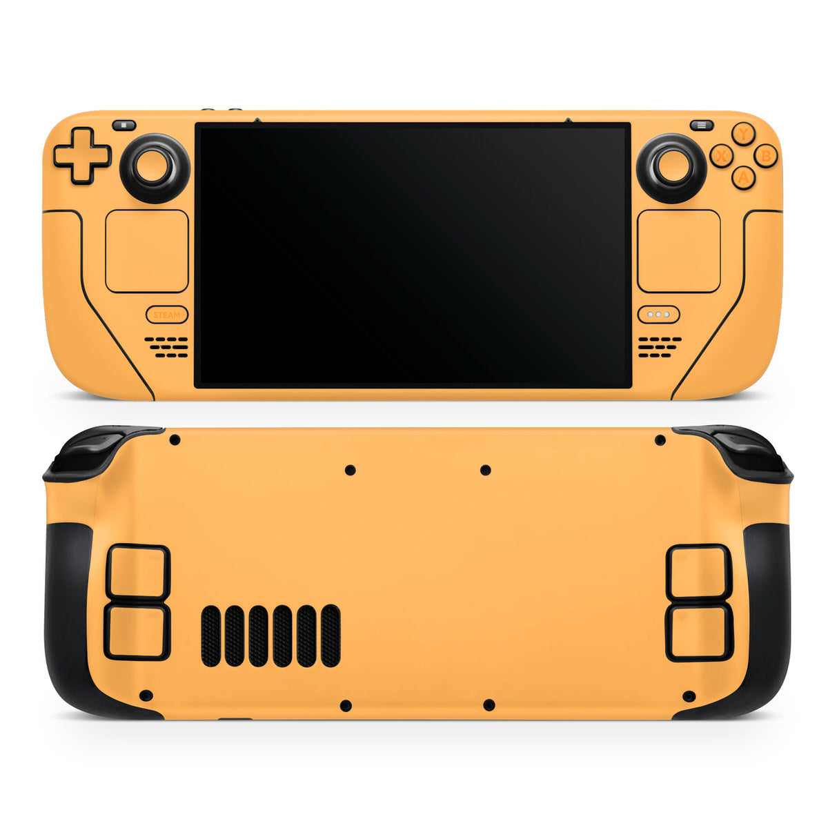 pastel orange steam deck oled skin