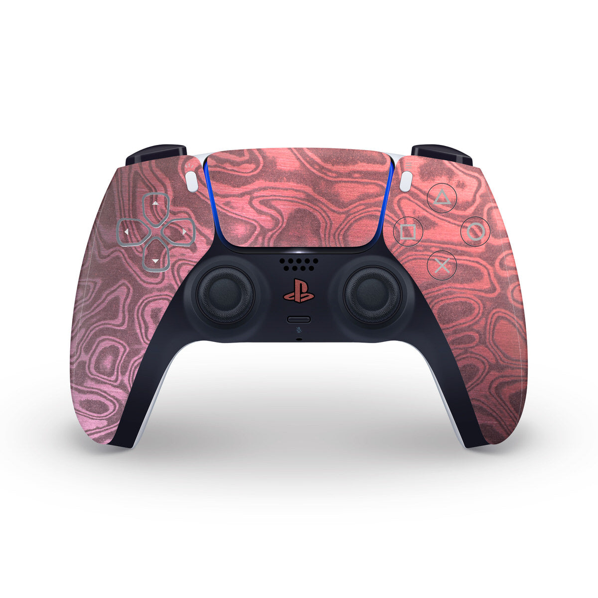 peach damascus ps5 controller sticker skin