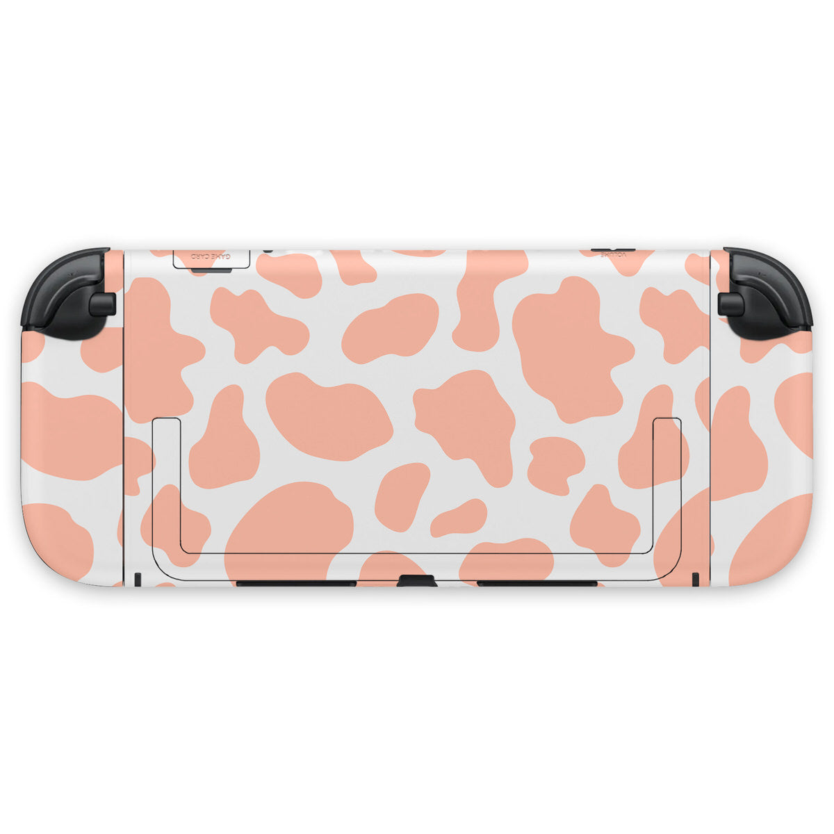 peach cow print nintendo switch 2 console & joycon cow print